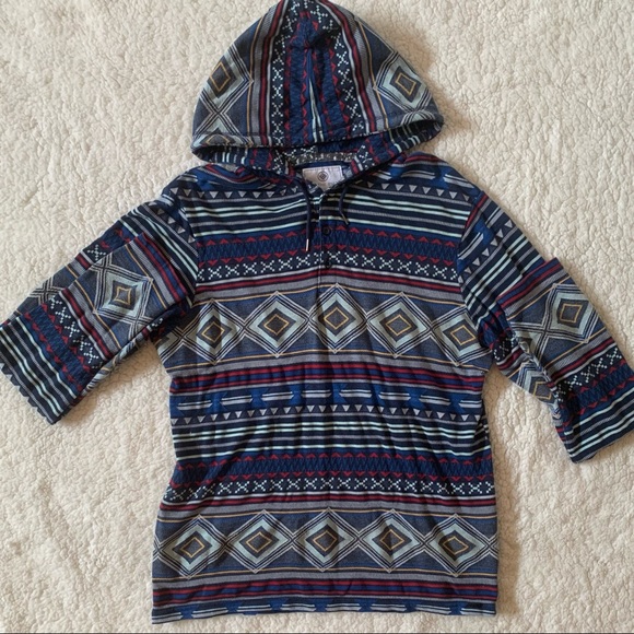 native print hoodie